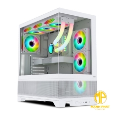 Vỏ Case Bể Cá MIK LUMINE WHITE 4FA (ATX / MATX / ITX 4 Fan ARBB Màu Trắng) 