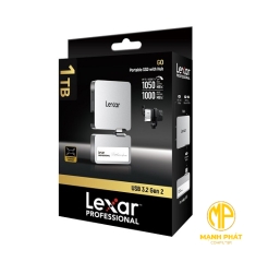 Ổ cứng SSD di dộng Lexar (LSL400S001T-RNSNG) Professional Go with Hub SL400 1TB Silver 