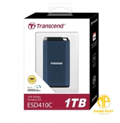 ổ cứng gắn ngoài Transcend 1TB, External SSD, ESD410C, USB 20Gbps, Type C, up to 2,000 MB/s, shock proof & water proof| TS1TESD410C