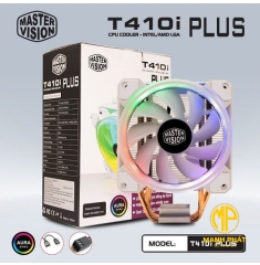 QUẠT TẢN NHIỆT CPU MASSTER VISION T410I PLUS LED ARGB TRẮNG (Tản khí 4 ống đồng, 1 Fan 12cm, Full Socket)