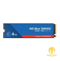 Ổ cứng thể rắn WD Blue SN5100 NVMe™ PCIe Gen4 x4 4TB M.2 2280 | WDS400T5B0E-00CPE0