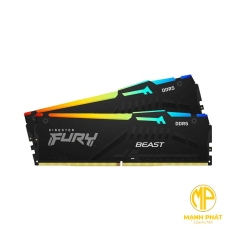 Bộ nhớ trong KF552C40BBAK2-16| Kingston DDR5 16GB 5200 Mhz CL40 DIMM Kit (2 x 8G) FURY Beast RGB
