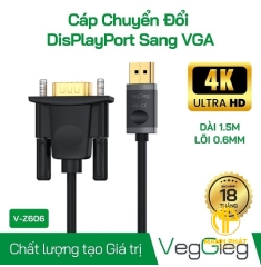 Cáp dữ liệu chuyển đổi DP sang VGA VegGieg V-Z606 (DM V-Z606)