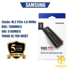 SSD Samsung 980 Pro w/ Heatsink 2TB PCIe NVMe Gen 4.0 MZ-V8P2T0CW Mp