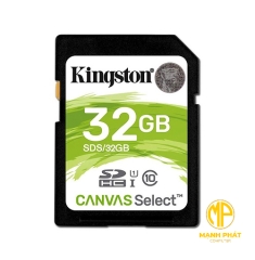 Thẻ nhớ 32GB Kingston SD Canvas Select Class 10 80R SDS/32GB