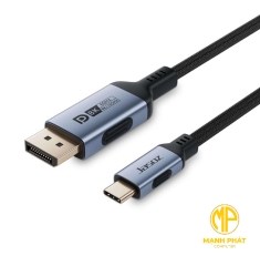 Cáp chuyển Type-C sang DisPlayport JASOZ A144 (2m) T-A397 phiên bản 1.4 hợp kim nhôm 8K