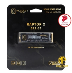 Ổ Cứng gắn trong SSD QUEST RAPTOR X 512GB 2.5 M.2 NVME 4.0 PCIe