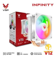 Tản Nhiệt Khí V12 INFINITY Trắng LED RGB