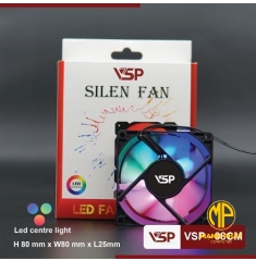 Quạt tản nhiệt case 80mm Led trung tâm VSP-08CM