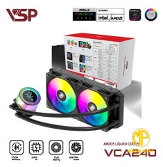 Tản nhiệt nước VSP Argos Liquid Cooler VCA-240 Đen (VCA240 2 Fan)