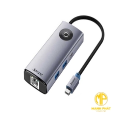 Bộ chuyển đổi Jasoz T-H111 USB-C 6-in-1 Hỗ Trợ HDMI + USB 3.0 +USB Type C 3.0+ RJ45 +PD100W 