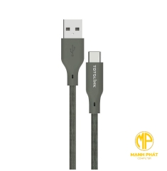 Cáp Totolink sạc nhanh truyền dữ liệu 1M T1AC USB-A to USB-C Durable Fast Charging Data Transfer Braided Cable