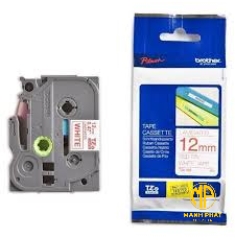 TZe-232	 - Nhãn TZe tiêu chuẩn - Chữ đỏ trên nền trắng 12mm