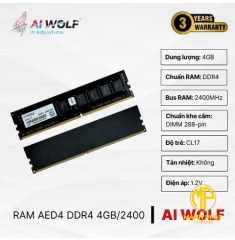 RAM PC AIWOLF DDR4 4GB Bus 2400 (4GB/2400)