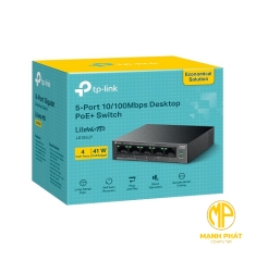 Switch Để Bàn 5 Cổng 10/100Mbps với 4 Cổng PoE TP-Link LS105LP