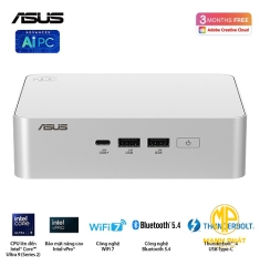 Mini Asus NUC 15 PRO Tall RNUC15CRSU500000I (Intel Core Ultra 5 225H | Intel Arc GPU | 2xDDR5-6400 | 2xNVMe | 2x HDMI 2.1 | 2x Thunderbolt | VESA MOUNT | WHITE)