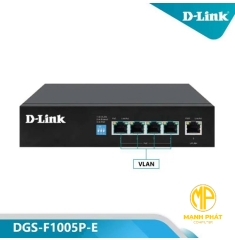 Bộ chia cổng mạng 250M 5 cổng 10/100/1000 DGS-F1005P-E 