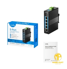 Switch Cudy PoE công nghiệp IF1005P 4 cổng PoE (120W) + 1 cổng UPLINK vỏ nhôm chuẩn IP40 nguồn dự phòng kép
