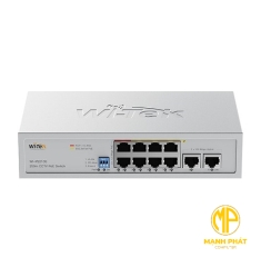 Bộ chuyển mạch Wi-Tek PoE WI-PS210S V2 100W (8 cổng PoE 100Mbps và 2 cổng uplink RJ45 100Mbps)