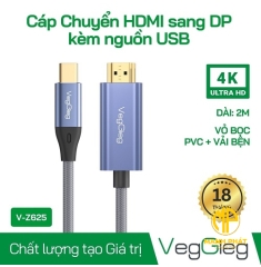 Cáp dữ liệu chuyển đổi TypeC sang HDTV 1.5m VegGieg V-Z625 (DM V-Z625)