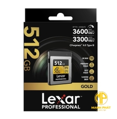 Thẻ nhớ Lexar (LCXEXP4512G-RNENG) 512GB Professional CFexpress 4.0 Type B Gold
