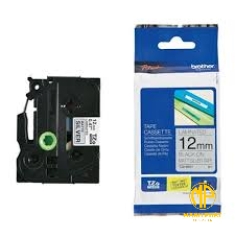 TZe-M931	 - Nhãn TZe bạc -  Chữ đen trên nền bạc 12mm