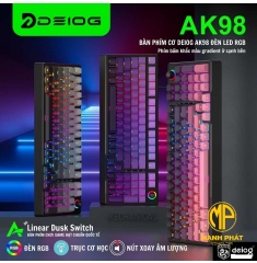 Bàn phím cơ gaming Deiog AK98 98 phím Linear Switch Led RGB chống nước IPX7