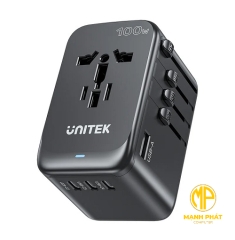 Ổ điện du lịch 100w Unitek P1123ABK (3p Type-C/ 1p USB)