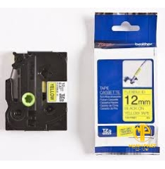 TZe-S631	 - Nhãn TZe siêu dính - Chữ đen trên nền vàng 12mm