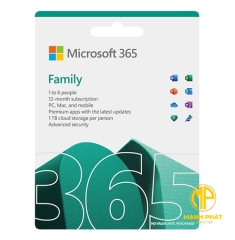 Phần mềm M365 Family Subscr PK Lic 1YR Online APAC EM ESD | EP2-36890
