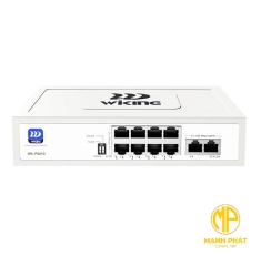 Bộ chuyển mạch Wi-Tek PoE Wiking WK-PS210 V2 công suất 90W (8 cổng PoE 10/100Mbps và 2 cổng uplink RJ45 10/100Mbps)
