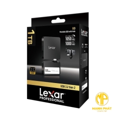 Ổ Cứng Di Động SSD Lexar (LSL400S001T-RNBNG) Professional Go With Hub SL400 1TB Black USB 3.2 Gen2 