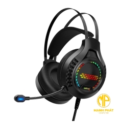 Tai nghe chụp tai gaming DEIOG E8150 có dây thiết kế công thái học âm thanh vòm 3D mic chống ồn led RGB cho game thủ