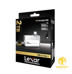 Ổ cứng SSD di động Lexar (LSL400X002T-RNSNG) Professional Go SL400 2TB Silver 