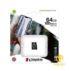 Bộ nhớ trong SDCS2/64GBSP| Kingston Canvas Select 2 64GB micSD Select Pls 100R C10