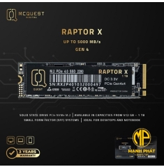 Ổ Cứng gắn trong SSD QUEST RAPTOR X 1TB 2.5 M.2 NVME 4.0 PCIe