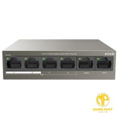 Switch 6 cổng 10/100Mbps với 4 cổng PoE TENDA TEF1106P-4-63W