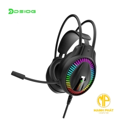 Tai Nghe Chụp Tai Gaming Deiog X10 Giả Lập 7.1 Led RGB Chơi Găm Âm Thanh Sống Động Mic Đàm Thoại