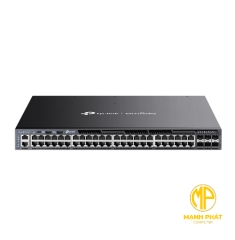 Switch Managed L3 Omada SG6654XHP PoE+ 48 Cổng Gigabit Có Thể Xếp Chồng với 6 Khe Cắm 10G