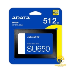 Ổ CỨNG SSD ADATA SU650 512GB 2.5 SATA III (ASU650SS-512GT-R)