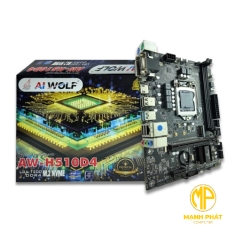 MAINBOARD AIWOLF H510 (LGA1200/Intel H470/CPU Gen 10-11th/2*DDR4/DP-HDMI*2/Lan 1000/M2 NVMe/2*NVMe/M.2 WIFI/PCIe16X/PCIe1X)