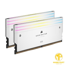 Bộ nhớ trong Corsair DDR5, 6400MT/s 32GB 2x16GB DIMM, XMP 3.0, DOMINATOR TITANIUM White Heatspreader, RGB LED, 1.4V| CMP32GX5M2B6400C32W