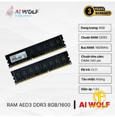 RAM PC AIWOLF DDR3 8GB bus 1600mhz (8GB/1600)