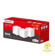 Hệ thống Mesh Mercusys WiFi 6 AX1500 Toàn Bộ Nhà Halo H60X (3-pack)