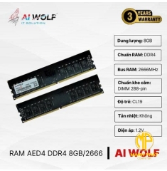 RAM PC AIWOLF DDR4 8GB Bus 2666 (8GB/2666)