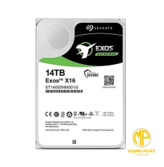 Ổ cứng HDD Seagate Exos X16 HDD 3.5 SATA 512E/4KN| Dung lượng 14000Gb (14TB)/ 512E/4KN Disc format/ 256MB cache/ 7200rpm| ST14000NM001G