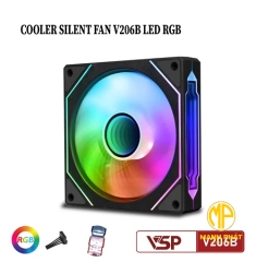 Quạt Tản Nhiệt Cooler Silent Fan V206B Led RGB Đen