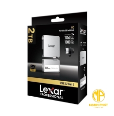 Ổ cứng SSD di động Lexar (LSL400S002T-RNSNG) Professional Go with Hub SL400 2TB Silver 