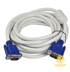 Cable Vga 5m Trắng Xịn Chống Nhiễu