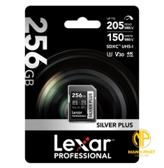 Thẻ nhớ SDXC Lexar (LSDSIPL256G-BNNNG) Professional Silver Plus UHS-I U3 256GB 205MB/s 